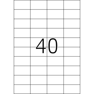 HERMA Etikety Premium A4, biely matný papier 52,5x29,7 mm 4000 ks.