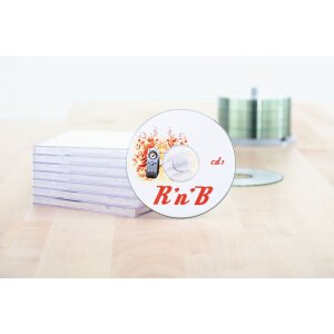 Štítky na CD A4 biele Ø 116 mm papier matný nepriehľadný 200 kusov