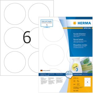 Štítky A4 biele Ø 85 mm okrúhle Movables snímateľný papier matný 600 ks.