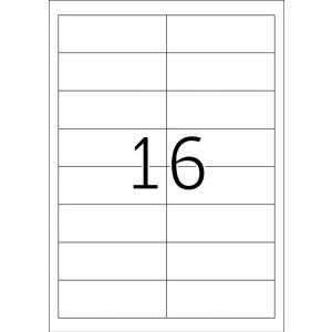 Štítky Premium A4, biely 97x33,8 mm matný papier 3200 ks.