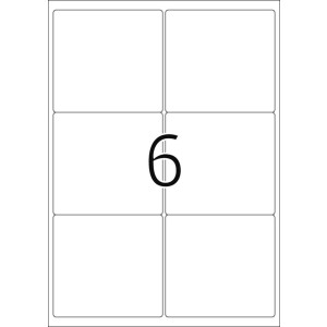 Adresné štítky Premium A4, biely papier 99,1x93,1 mm matný 600 ks.