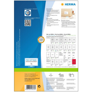 Adresné štítky Premium A4, biely papier 99,1x93,1 mm matný 600 ks.
