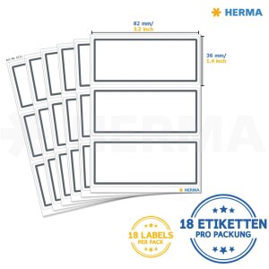 Školské štítky s neutrálnym sivým okrajom 82x36 mm