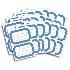 Školské štítky HERMA s neutrálnym modrým okrajom 82x55 mm