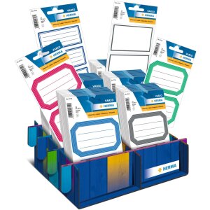 HERMA Školské štítky neutrálne šedé lemované 82x55 mm