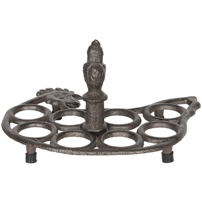 Držiak na vajcia kuracie 6Y2998 hnedý 21x16x12 cm