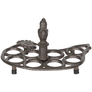 Držiak na vajcia kuracie 6Y2998 hnedý 21x16x12 cm