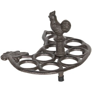 Držiak na vajcia kuracie 6Y2998 hnedý 21x16x12 cm