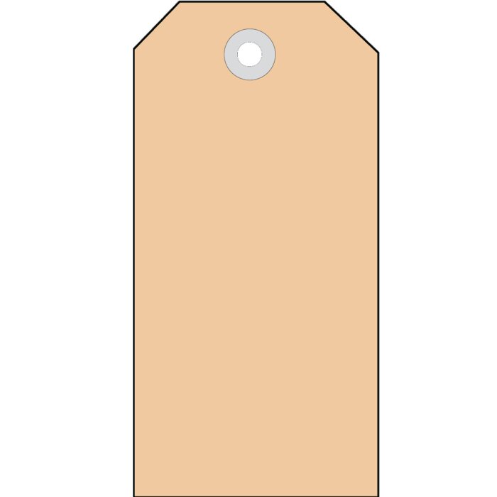 Štítky 35x60 mm s plastovým očkom 1000 ks.