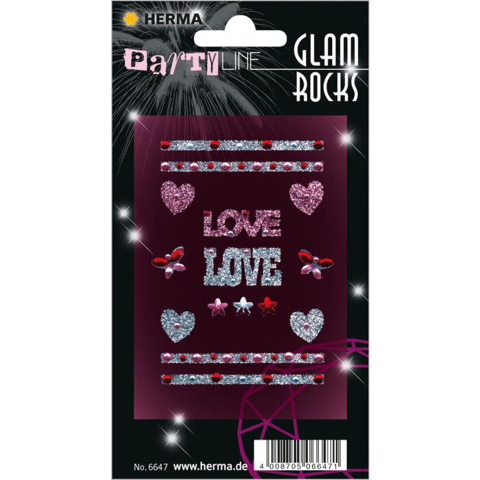 HERMA Glam Rocks Love nálepky na mobilný telefón