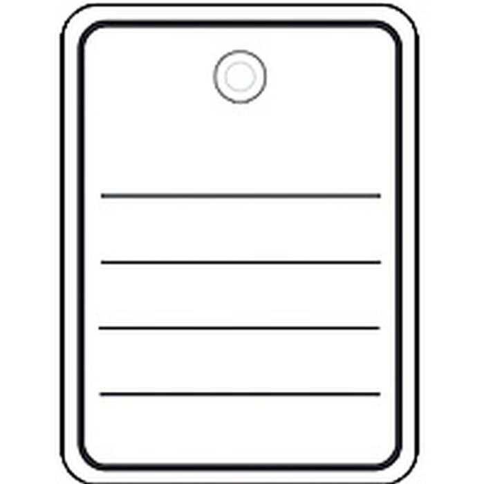 Štítok na kusový tovar 40x50 mm s plastovým očkom - závit 1000 ks.