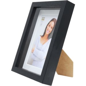 S223K2 Čierny drevený rám na rámovanie predmetov 30x30 cm