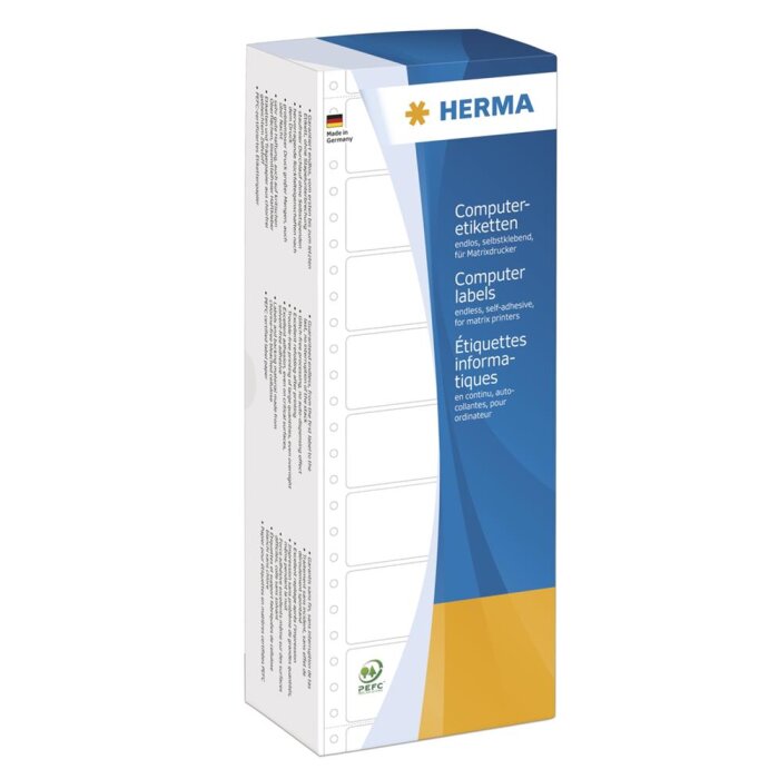 Počítačové štítky biele 88,9x35,7 mm papier matný 4000 ks.