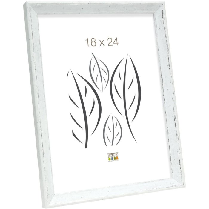 Deknudt obrazový rám S46DF1 biely so strieborným okrajom 15x20 cm
