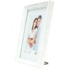 Deknudt obrazový rám S46DF1 biely so strieborným okrajom 15x20 cm