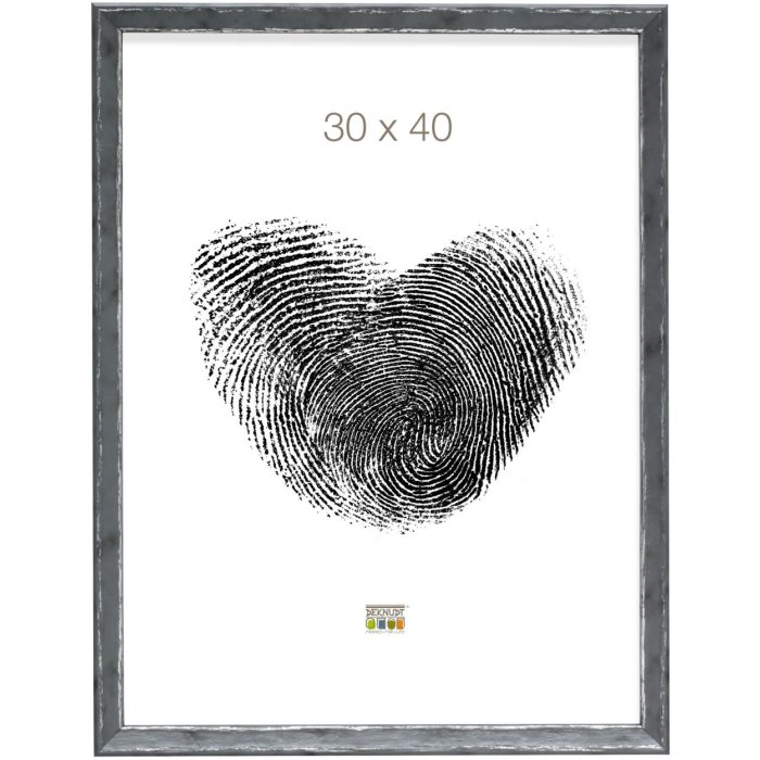 S46DF7 Rám na obraz v sivej farbe so strieborným okrajom 13x18 cm