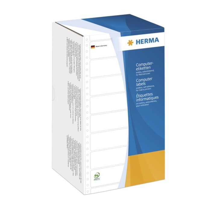 Počítačové štítky biele 147,32x99,2 mm perforovaný papier matný 3000 ks.