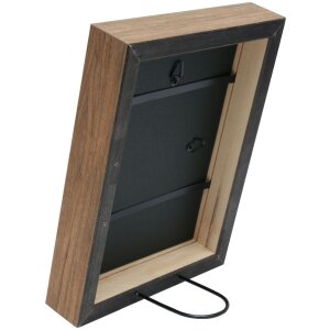 S46PH3 Drevený rám v béžovej farbe s okrajom vo farbe dreva 13x18 cm