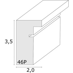 S46PH3 Drevený rám v béžovej farbe s okrajom vo farbe dreva 15x15 cm