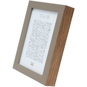 S46PH3 Drevený rám v béžovej farbe s okrajom vo farbe dreva 18x24 cm