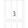 Štítky na zakladače A4 biele 59x297 mm Pohyblivý snímateľný papier matný nepriehľadný 75 ks.