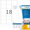 Štítky A4 biele 63,5x46,6 mm Pohyblivé - odnímateľný papier matný 1800 ks.