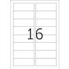 Etikety A4 biela 88,9x33,8 mm Pohyblivý snímateľný papier matný 1600 ks.