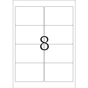 Etikety A4 biela 96x63,5 mm Pohyblivý snímateľný papier matný 800 ks.