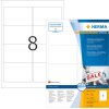 Etikety A4 biela 96x63,5 mm Pohyblivý snímateľný papier matný 800 ks.