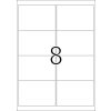 Adresné štítky A4 biele 99,1x67,7 mm matný neprehľadný papier 800 ks.