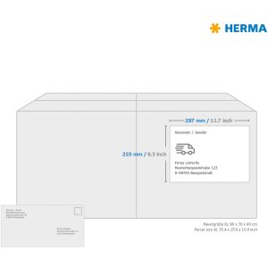 Štítky HERMA A4 biele 210x297 mm snímateľný papier matný 100 ks.