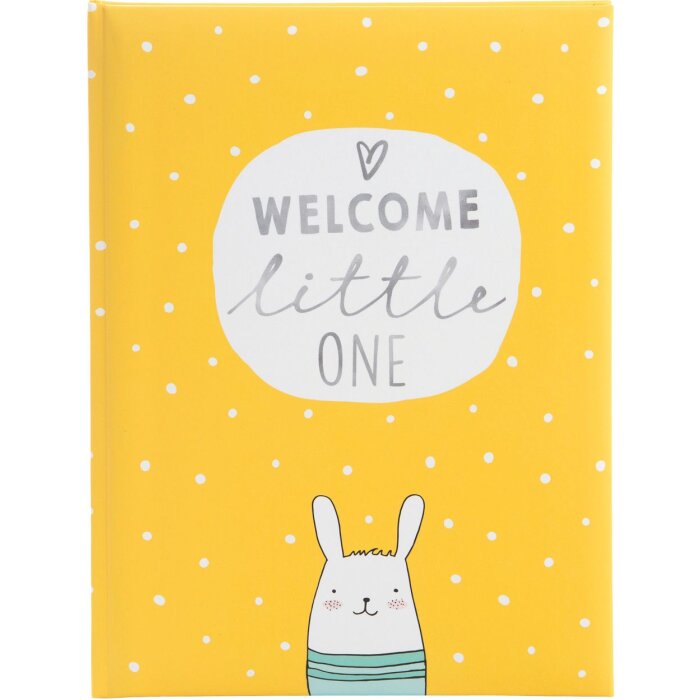 Goldbuch detský denník Welcome little one žltý 21x28 cm 44 ilustrovaných strán