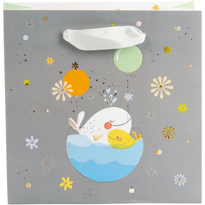 Darčeková taška Little Whale 18x18x8 cm
