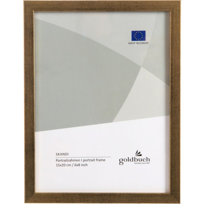 Drevený fotorámik Skandi 15x20 cm zlatý