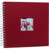 HNFD Špirálový album Khari rosso rebrovaný 24x25 cm 50 bielych strán