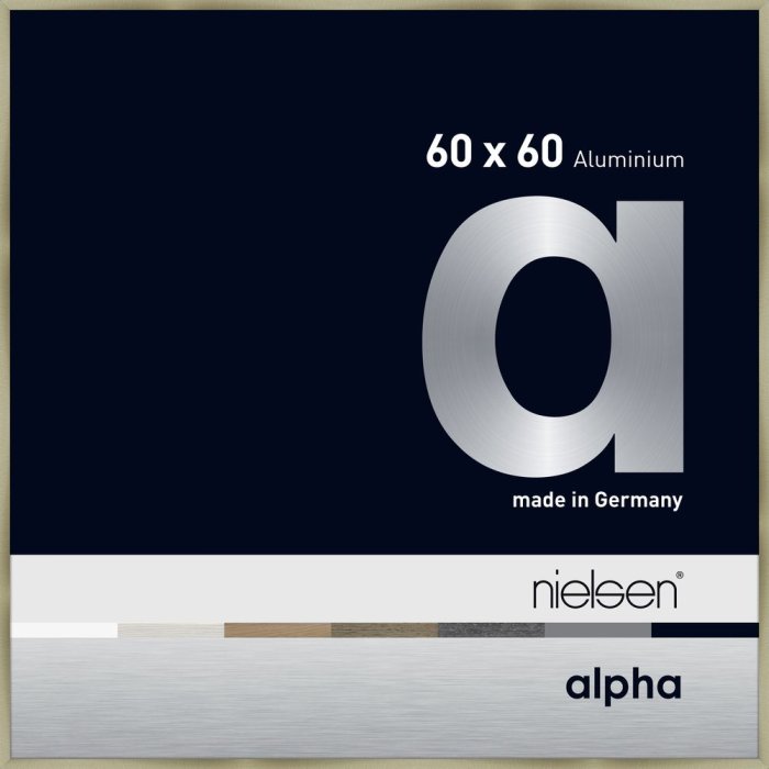 Hliníkový rám na obrazy Nielsen Alpha 60x60 cm z brúsenej nehrdzavejúcej ocele