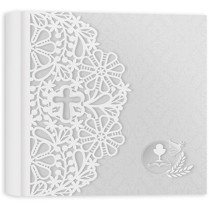 ZEP fotoalbum Communio sivý 24x24 cm papierový obal 40 bielych strán