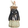 Clayre & Eef 6PR2525 Figúrka králika 5x4x11 cm béžová modrá Polyresin