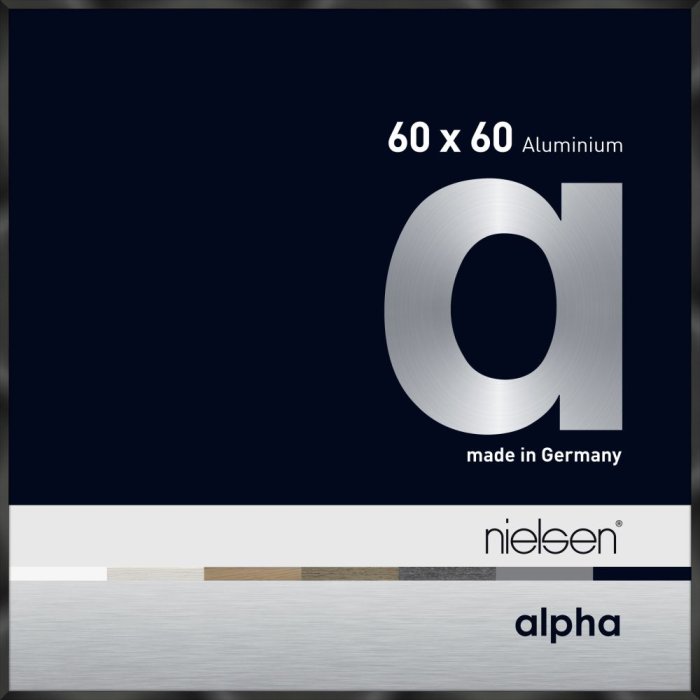 Hliníkový obrazový rám Nielsen Alpha TCSC 60x60 cm eloxovaný čierny lesklý