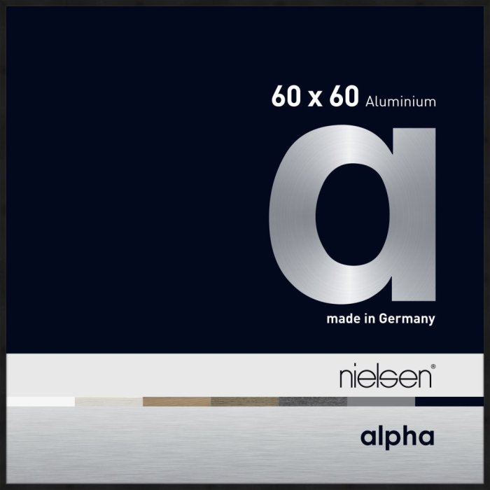 Hliníkový obrazový rám Nielsen Alpha TCSC 60x60 cm eloxovaný čierny matný