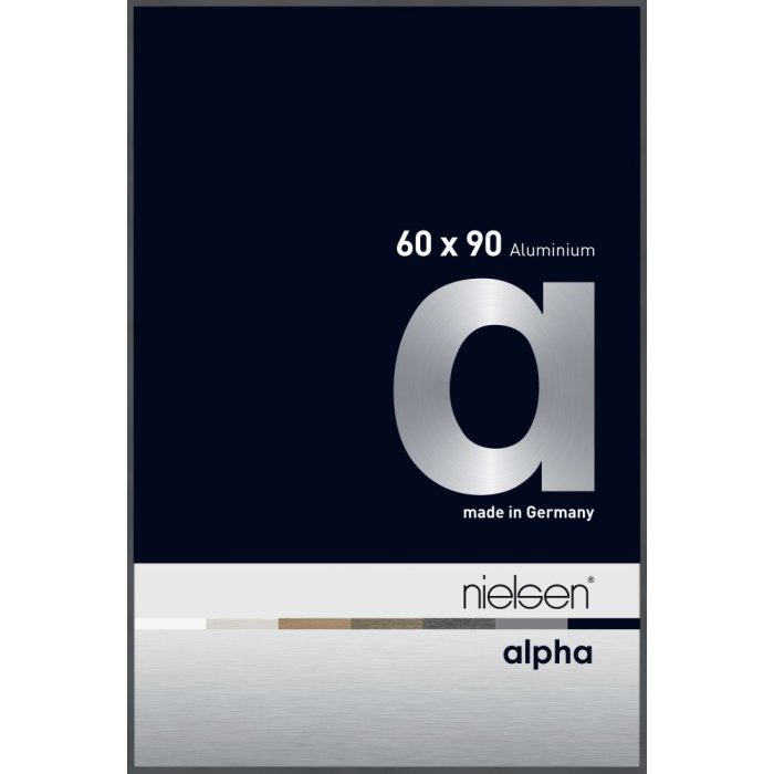 Hliníkový obrazový rám Nielsen Alpha TCSC 60x90 cm tmavosivý lesklý