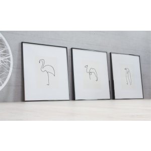 Hliníkový obrazový rám Nielsen Alpha TCSC 70x90 cm eloxovaný čierny lesklý