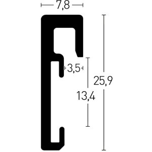 Hliníkový rám na obrazy Nielsen Alpha TCSC 70x90 cm z brúsenej nehrdzavejúcej ocele