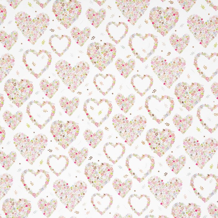 Baliaci papier Kvety v srdci