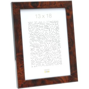 Rám na obraz S46RG drevo burl tmavé 18x24 cm
