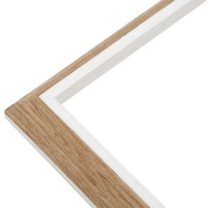 Plastový rám S46WG prírodný okraj biely 20x30 cm