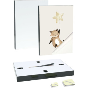 Samolepiaci penový blok na fotografie čierny (sada 2 ks) 20x20 cm