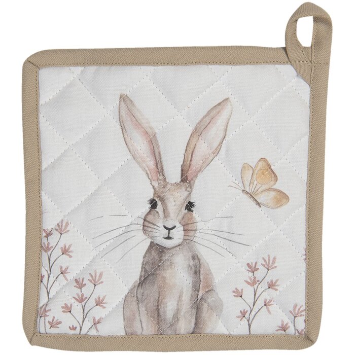 Clayre & Eef Chňapka 20x20 cm béžová REB45