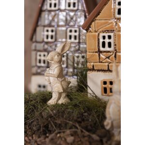 Dekorácia králik 4x4x11 cm biela 6PR3079W