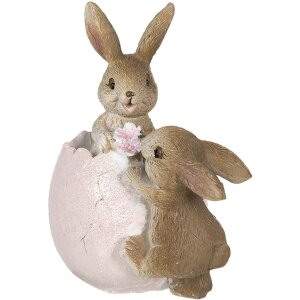 Dekorácia králik 9x5x10 cm ružová...